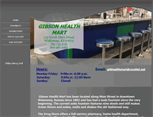 Tablet Screenshot of gibsonhealthmart.com